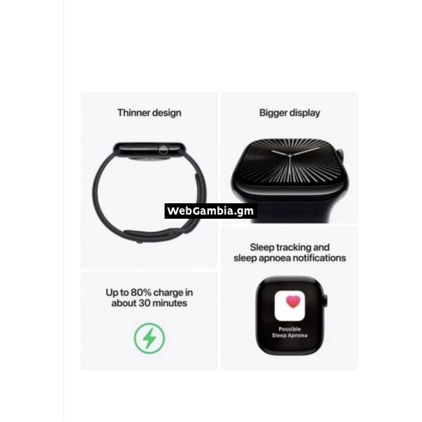 Apple Watch Series 10 (42mm, Jet Black Aluminium)